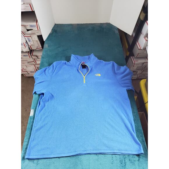 The North Face Sweater Fleece Size 2XL XXL Mens Blue 1/4 Zip Winter Pullover - Picture 1 of 10
